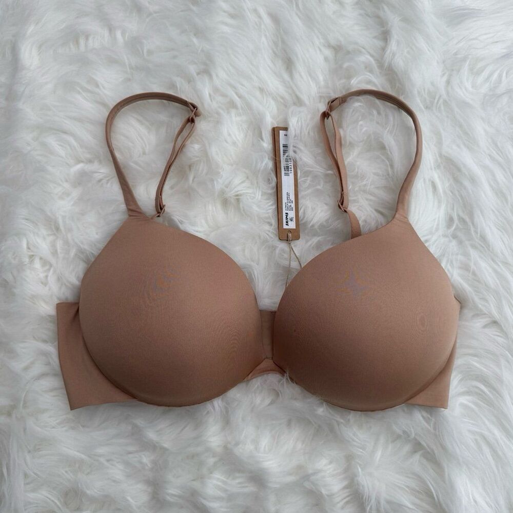 Skims Ultimate Push up Plunge Bra Clay Size 32D